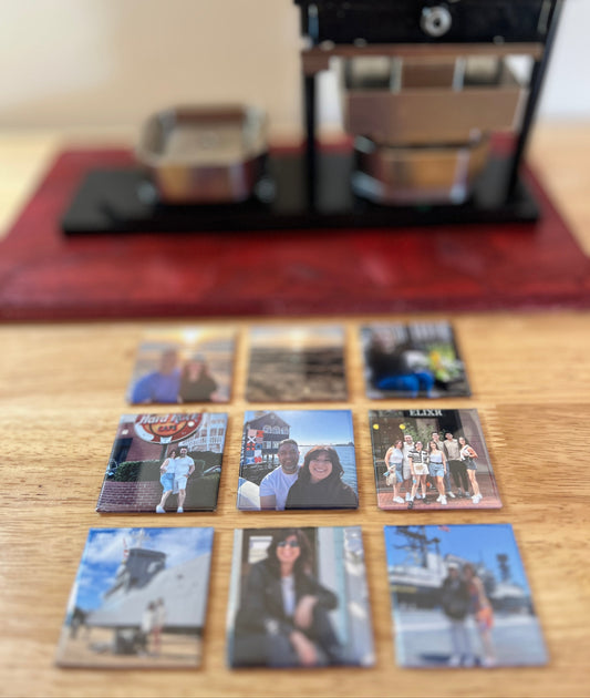 Custom Photo Magnets – Set of 9 (2" x 2" Individual Prints)