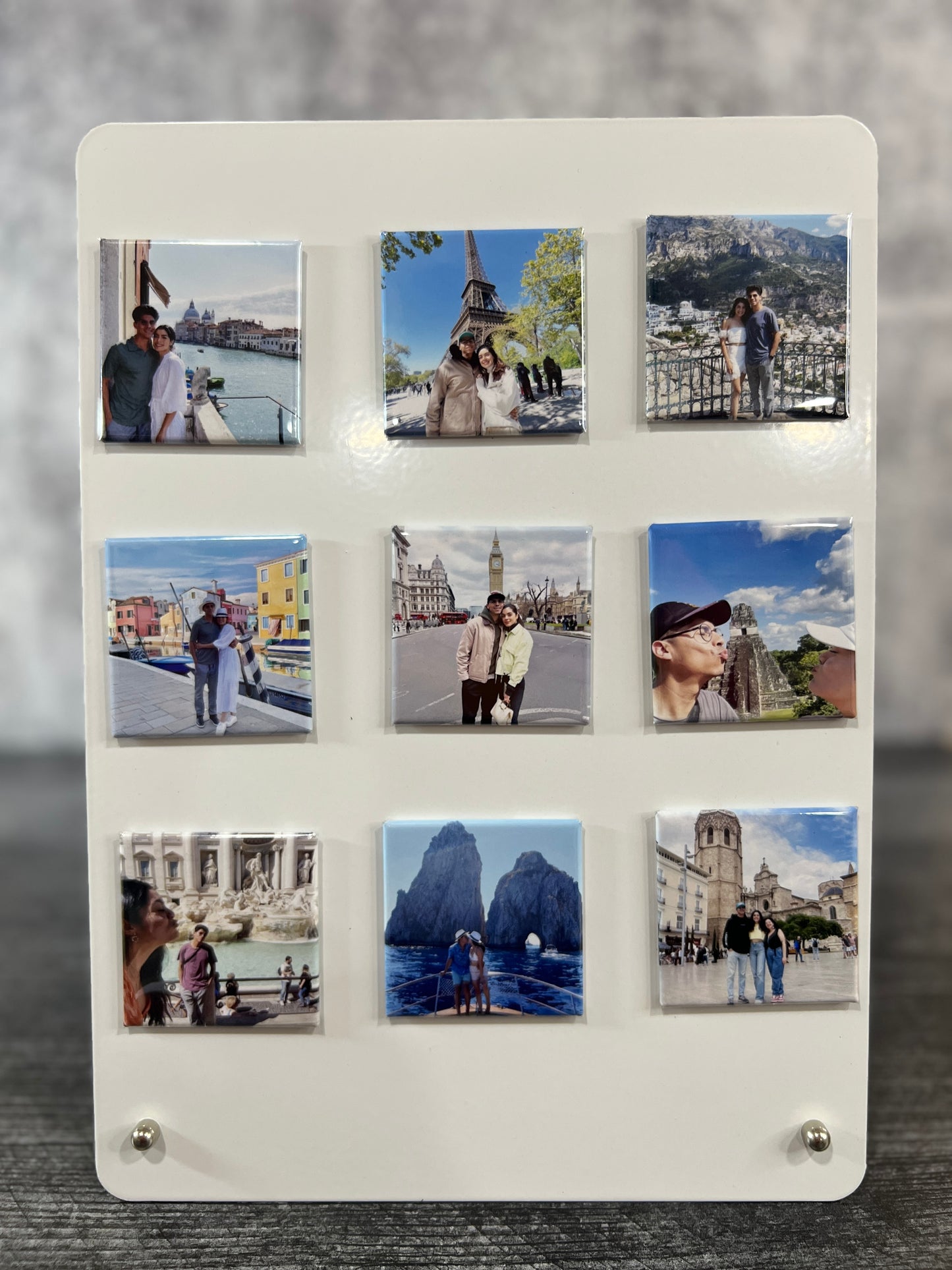 Custom Photo Magnets – Set of 9 (2" x 2" Individual Prints)