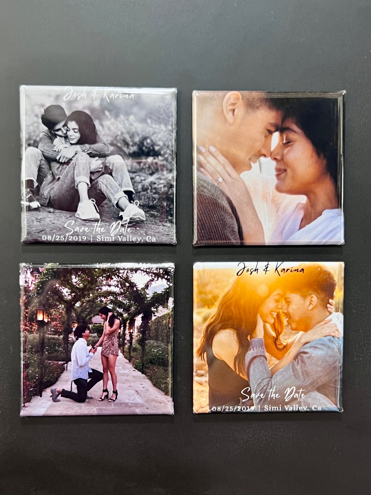 Custom Photo Magnets-"Mini Short Stack" Set of 4 (2x2 Individual Prints)