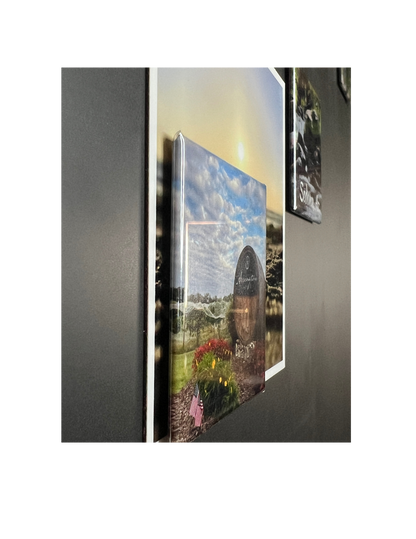 Vinyl thickness compared with 2x2 magnet on top